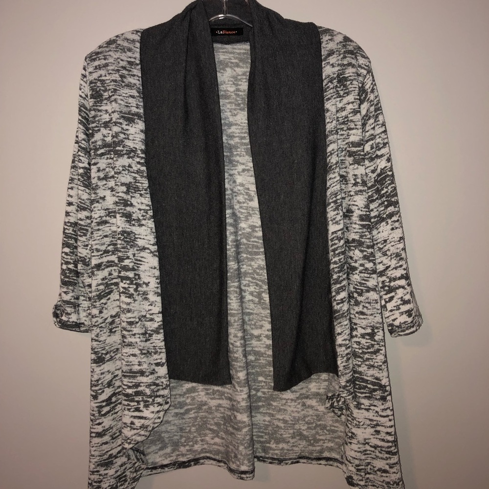 Gray cardigan